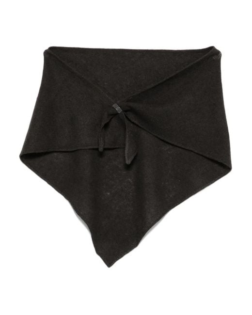 Brunello Cucinelli Black Crystal-Embellished Triangle Scarf