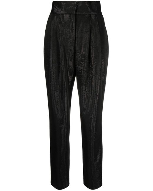 IRO Black High-waisted Cotton Trousers