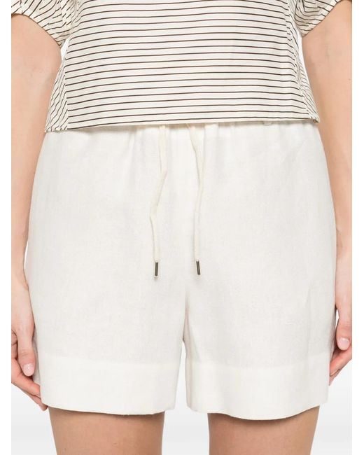 Eleventy White Shorts Mit Kordelzug