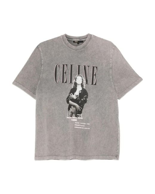 Maje Gray Graphic-Print T-Shirt