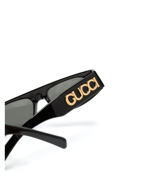 Gucci Gray Oval-Frame Sunglasses