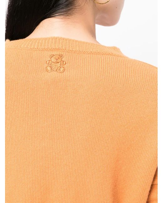 Teddy Cashmere Orange Genova Cropped Cashmere Jumper