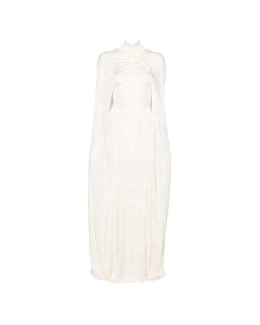 The New Arrivals Ilkyaz Ozel White Umay Draped Dress
