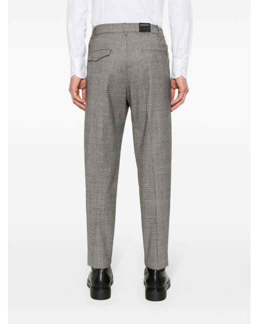 Pantalon fuselé à carreaux Tagliatore pour homme en coloris Gray