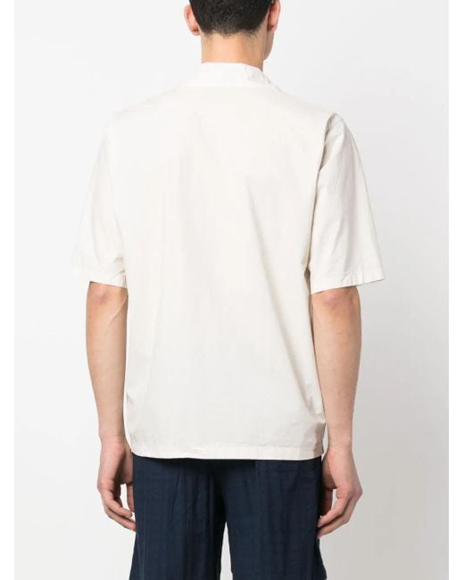 Aspesi White Short-Sleeve Cotton Shirt for men