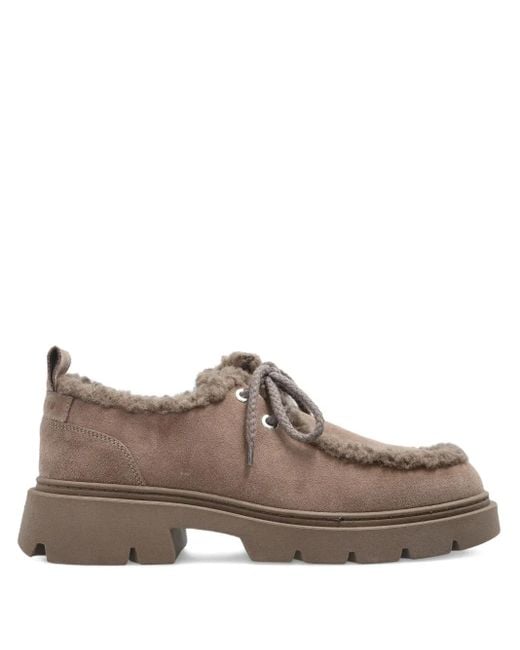 Mocabee Curl lace-up Derby shoes Inuikii de color Brown
