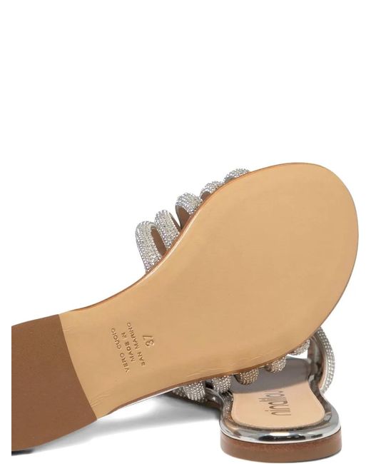 Ninalilou White Elisa Crystal-Embellish Sandals