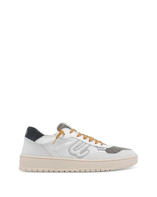 Evenuel White Equal Rayito Leather Sneakers for men