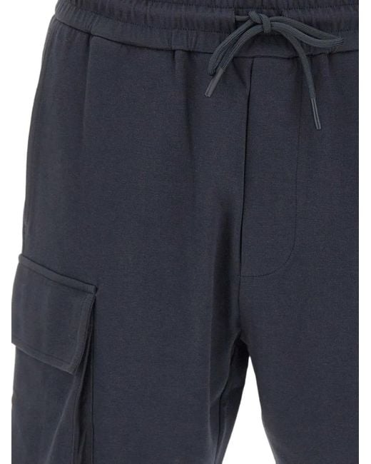 Diktat Blue Drawstring Cargo Shorts for men