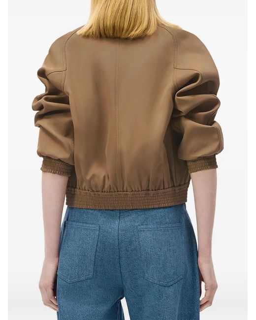 Adam Lippes Brown Maclaren Zip-Up Jacket