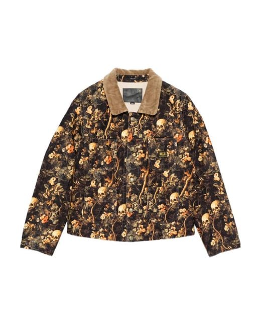 R13 Brown Skull Bomber Jacket