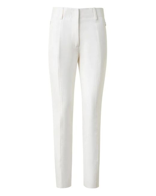 Akris White Zip-Pockets Trousers