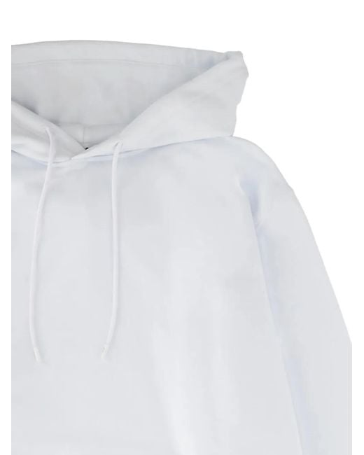 MSGM White Drawstring Hoodie for men