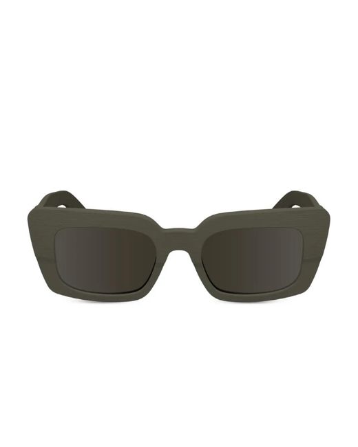 Calvin Klein Gray Square-Frame Sunglasses