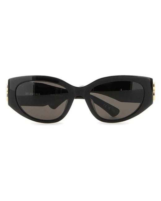 Balenciaga Black Bossy Af Round-Frame Sunglasses