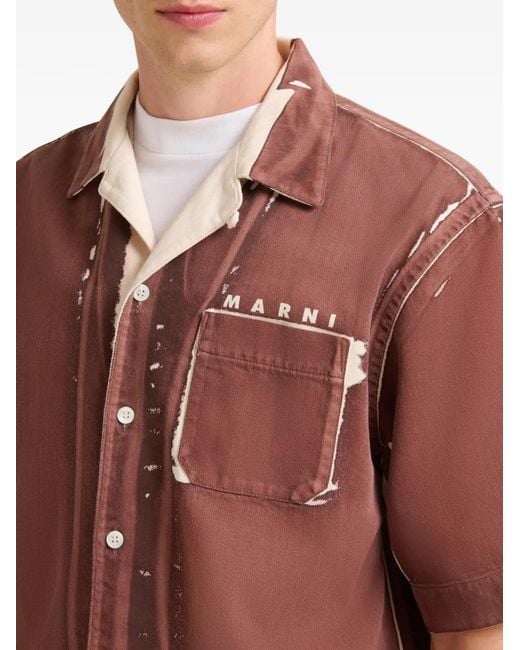 Marni Red Logo Shirt for men