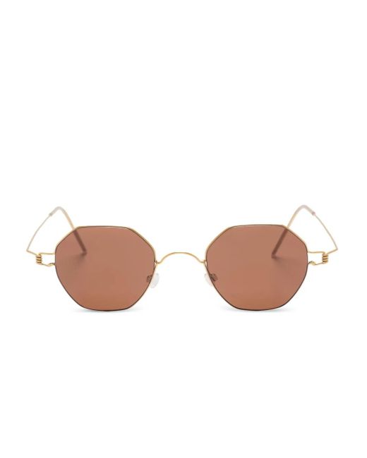 Lindberg Rim Zonnebril Met Geometrisch Montuur in het Pink