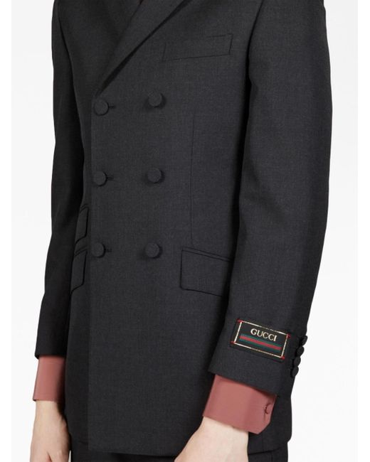 Costume en laine à patch logo Gucci pour homme en coloris Noir | Lyst