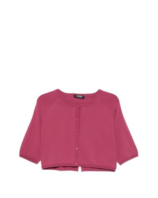 Max Mara Purple Buttoned Cardigan