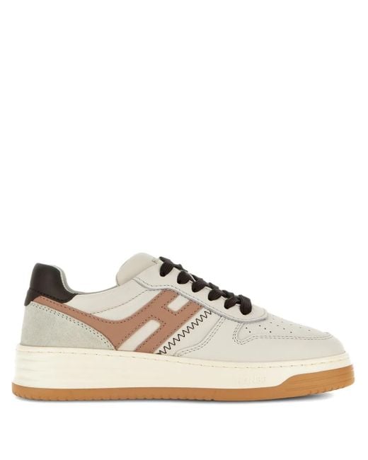 Hogan White H630 Lace-Up Sneakers