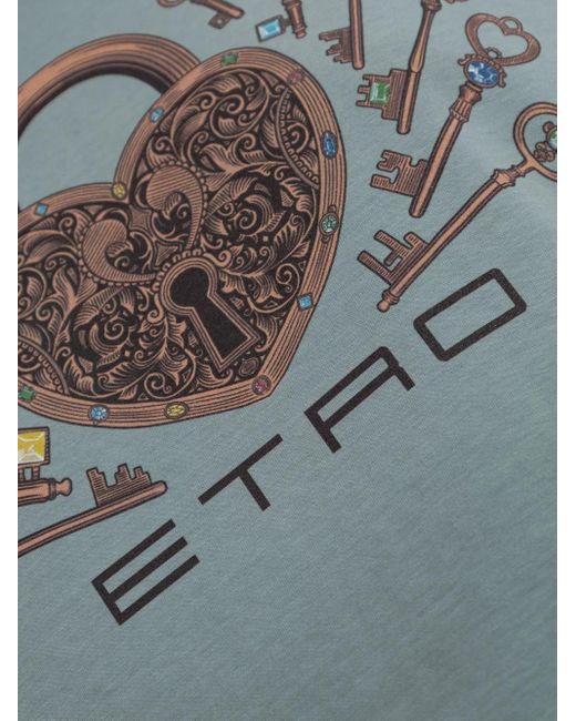 Etro Blue T-Shirt With Print
