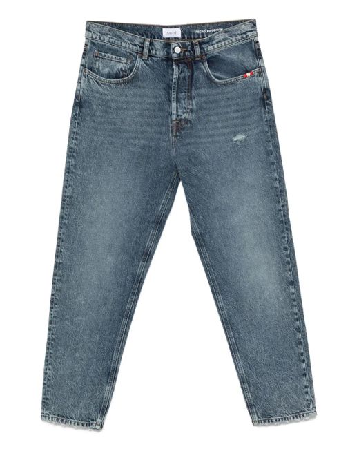 AMISH Jeans Met Gerafeld Patch in het Blue voor heren