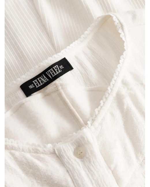 Elena Velez Y6 Long Johns リブニット ジャンプスーツ White
