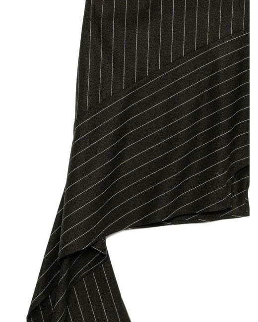 Monse Black Deconstructed Pajamas Skirt