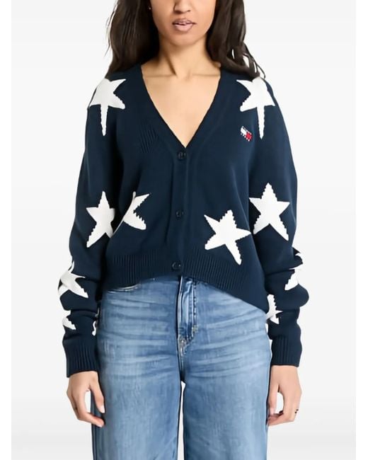 Tommy Hilfiger Star Cardigan Blue