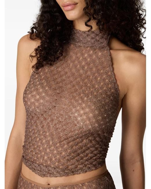Missoni Brown Scarf Top