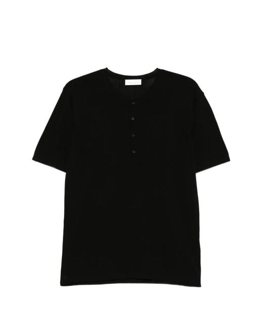 Roberto Collina Black Button Knitwear for men