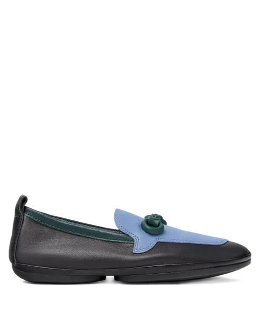 Camper Blue Two-Tone Leather Loafers