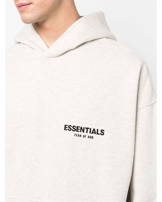 Fear Of God Logo Print Hoodie in White for Men Lyst UK