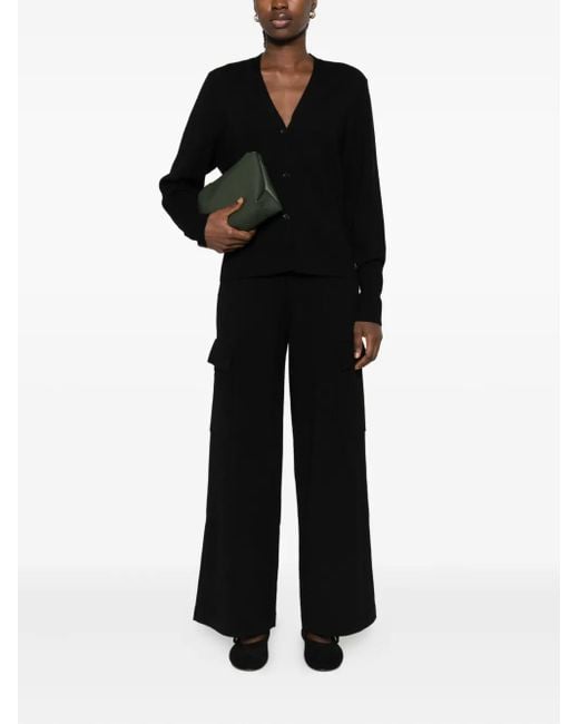 P.A.R.O.S.H. Black Button-Front Cardigan