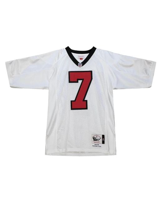 Mitchell & Ness White 2001 Michael Vick Authentic "Atlanta Falcons" Jersey for men