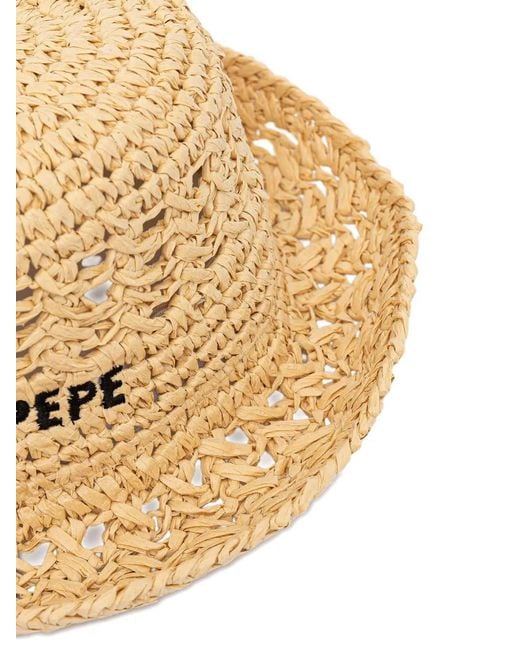Patrizia Pepe Metallic Logo-Embroidered Bucket Hat