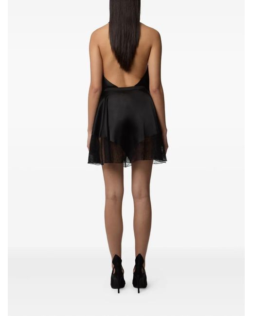 Nina Ricci Black Halterneck Fringed Top