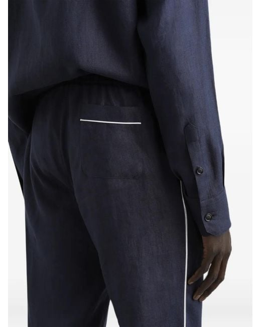 Dolce & Gabbana Blue Straight-Leg Trousers for men