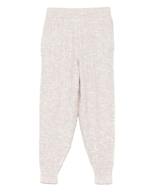 DKNY White Cable-Knit Trousers