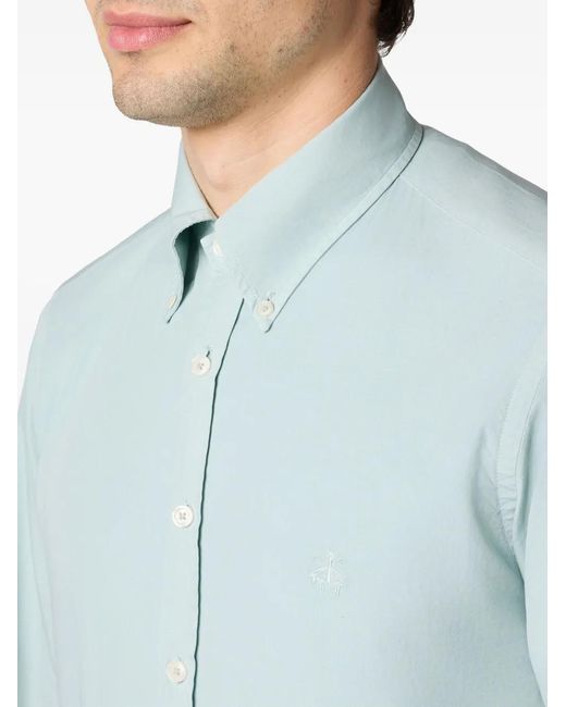 Brooks Brothers Blue Cotton Shirt for men