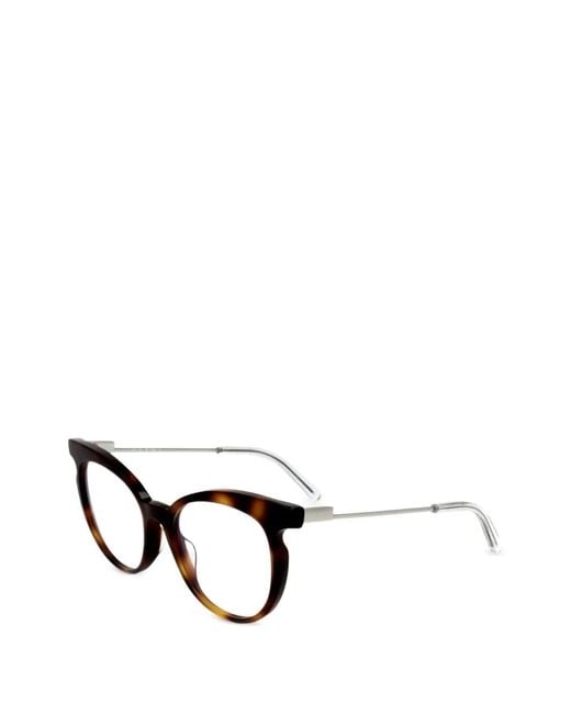 Marni White Tortoiseshell-Effect Cat-Eye Glasses