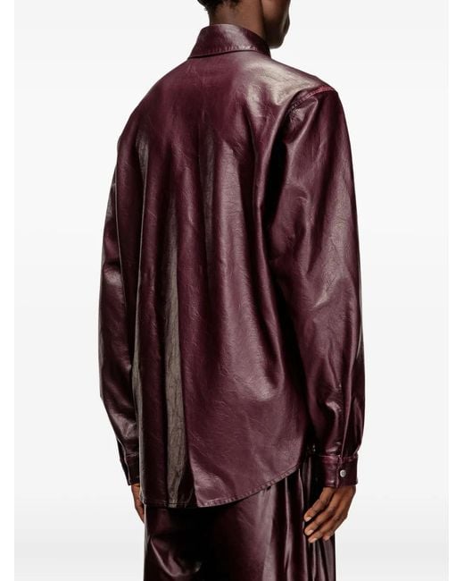 DIESEL Fr-S-Simply Hemd Mit Logo-Prägung in Purple für Herren