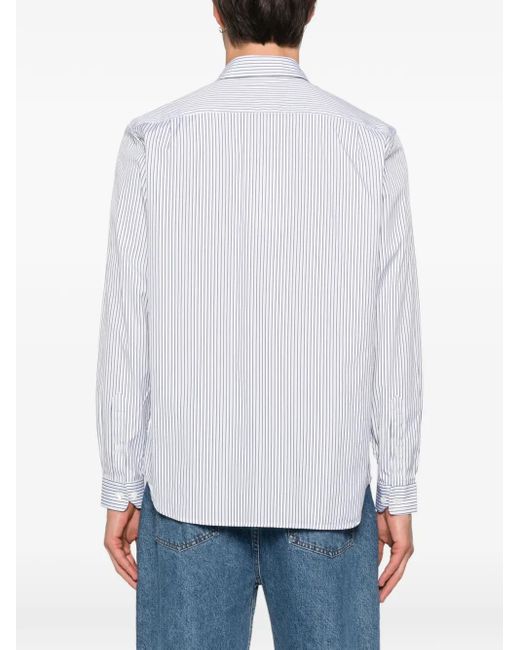 Polo Rayé À Patch Logo Lacoste pour homme en coloris White