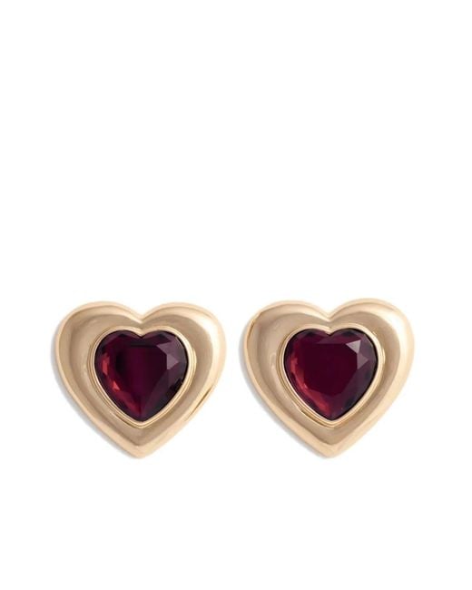 Self-Portrait Purple Heart Earrings