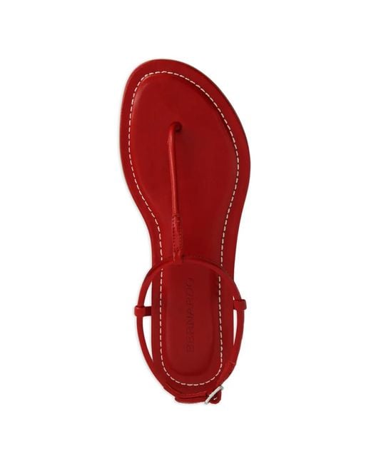 Bernardo Red Hercu T-Strap Sandals