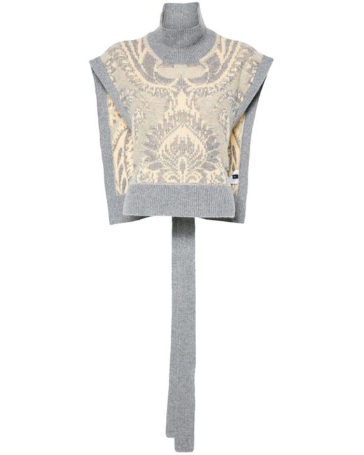 Etro White Intarsia Knitted Top