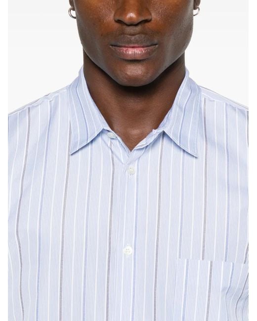 Comme des Garçons Gestreept Overhemd in het White voor heren