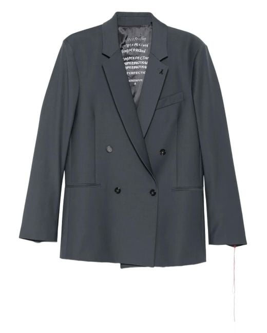 Patrizia Pepe Gray Blazer À Boutonnière Croisée for men