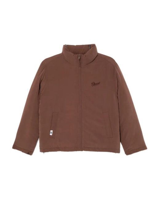 Chocoolate Brown Logo-Embroidered Jacket