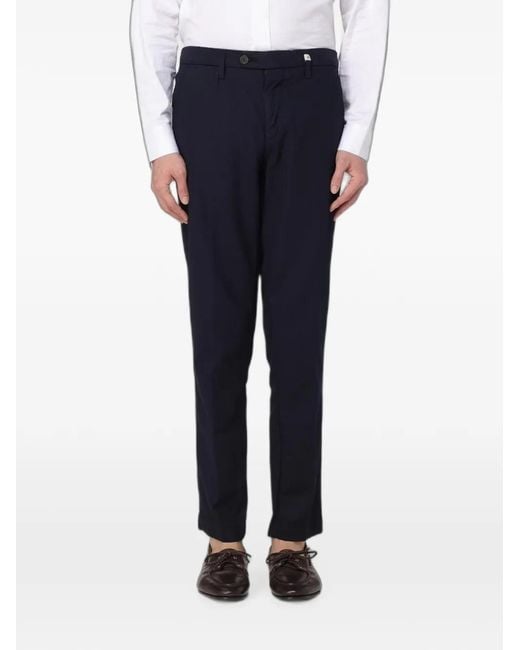 Myths Blue Cropped Chino Trousers for men
